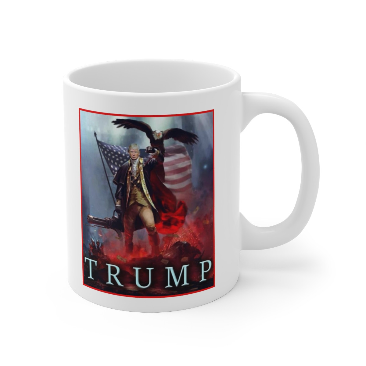 Trump As Washington Wht Ceramic Mug 11oz