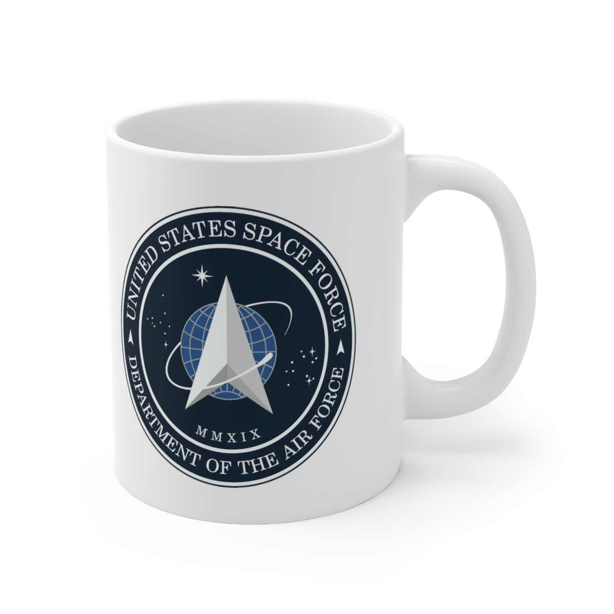 The U.S. Space Force Official Logo  Wht Ceramic Mug 11oz