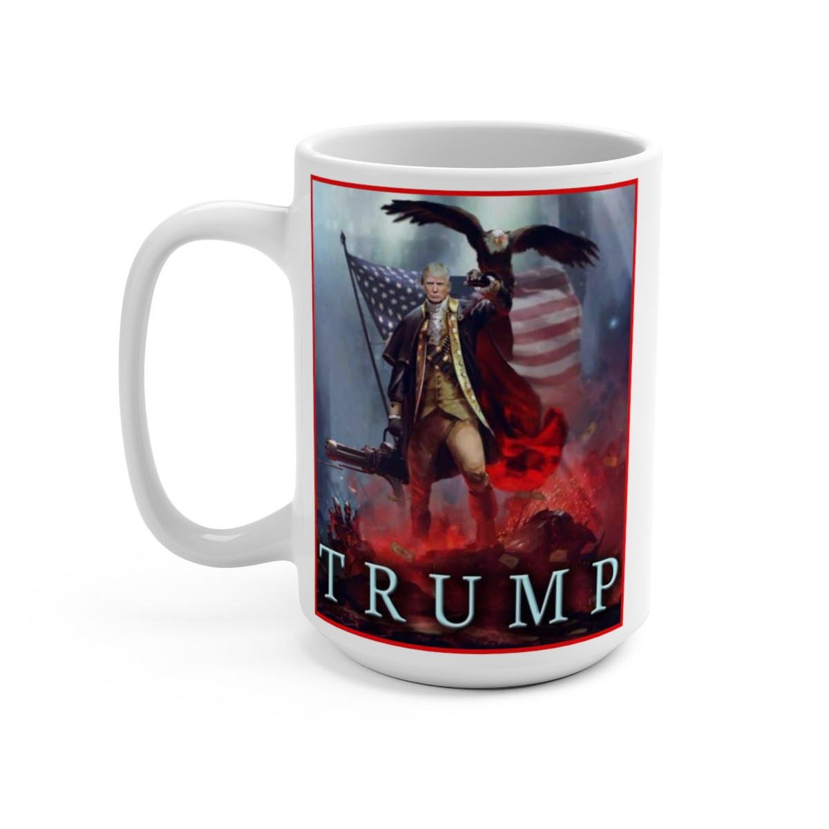 Trump 2020 as Washington  wht Mug 15oz