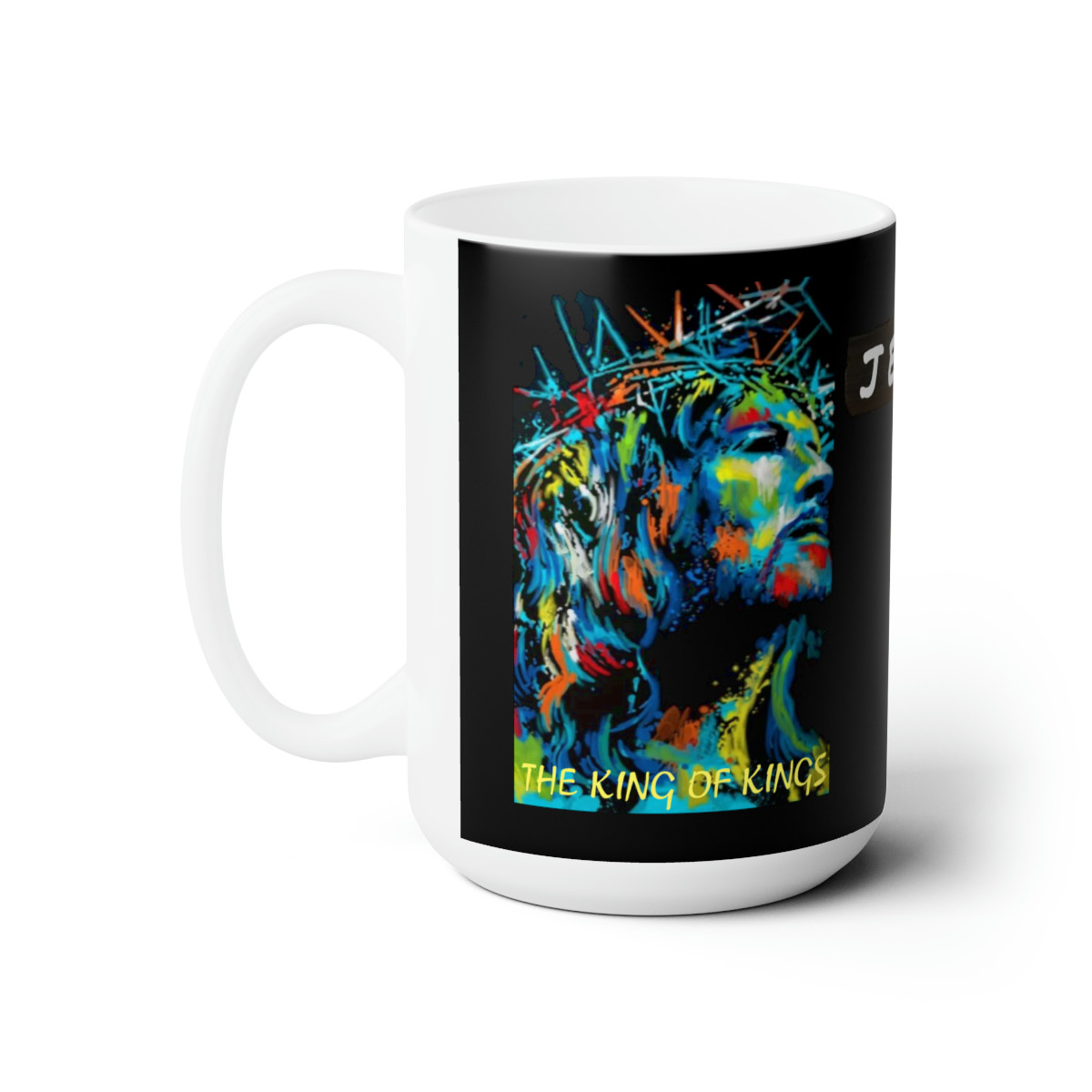 Jesus Saves the King of Kings white Ceramic Mug 15oz