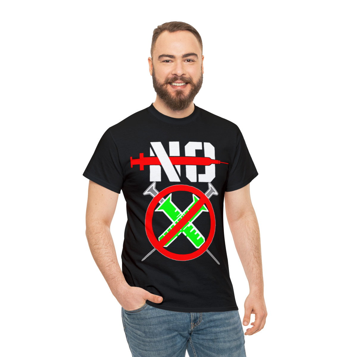 No Jab no injections no vaccines  Short Sleeve Tee