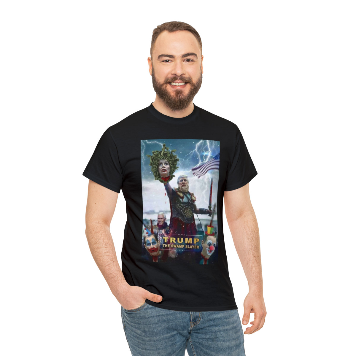 Trump The Swamp Slayer 2024  Men's Short Sleeve Tee