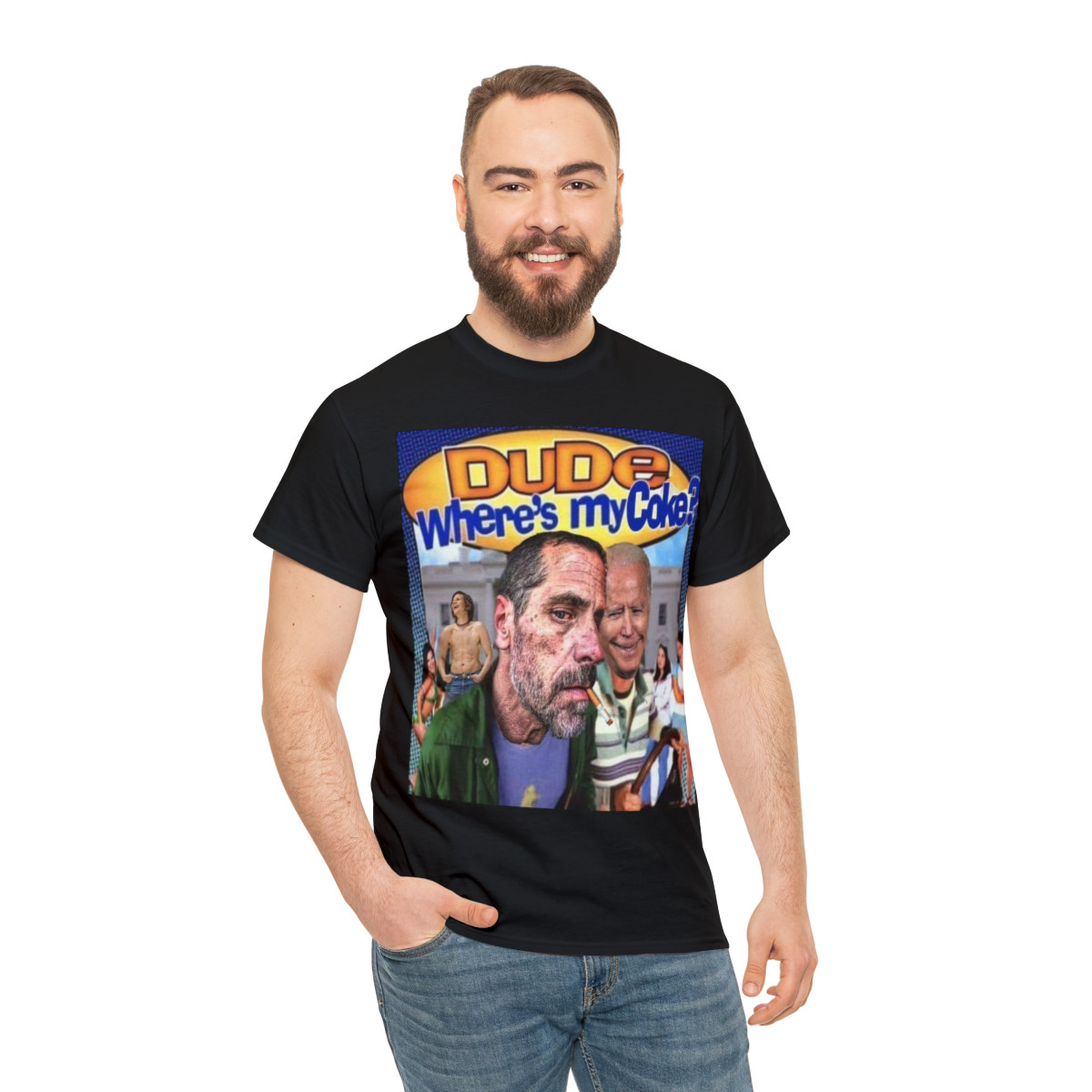 Hunter Biden Dude Where:s My Coke Short Sleeve Tee