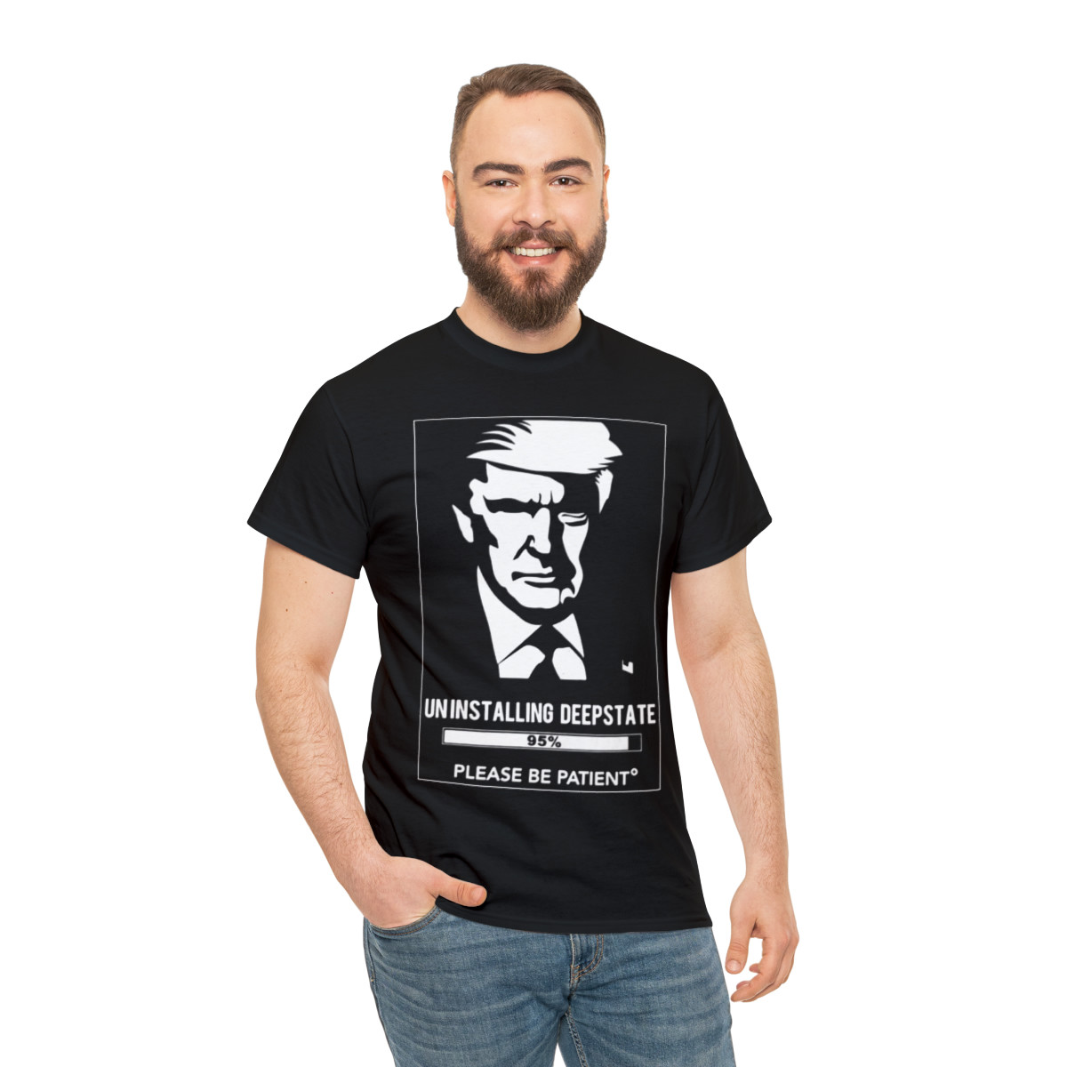 Trump 2024 Uninstalling Deepstate Please Be Patient Short Sleeve Tee