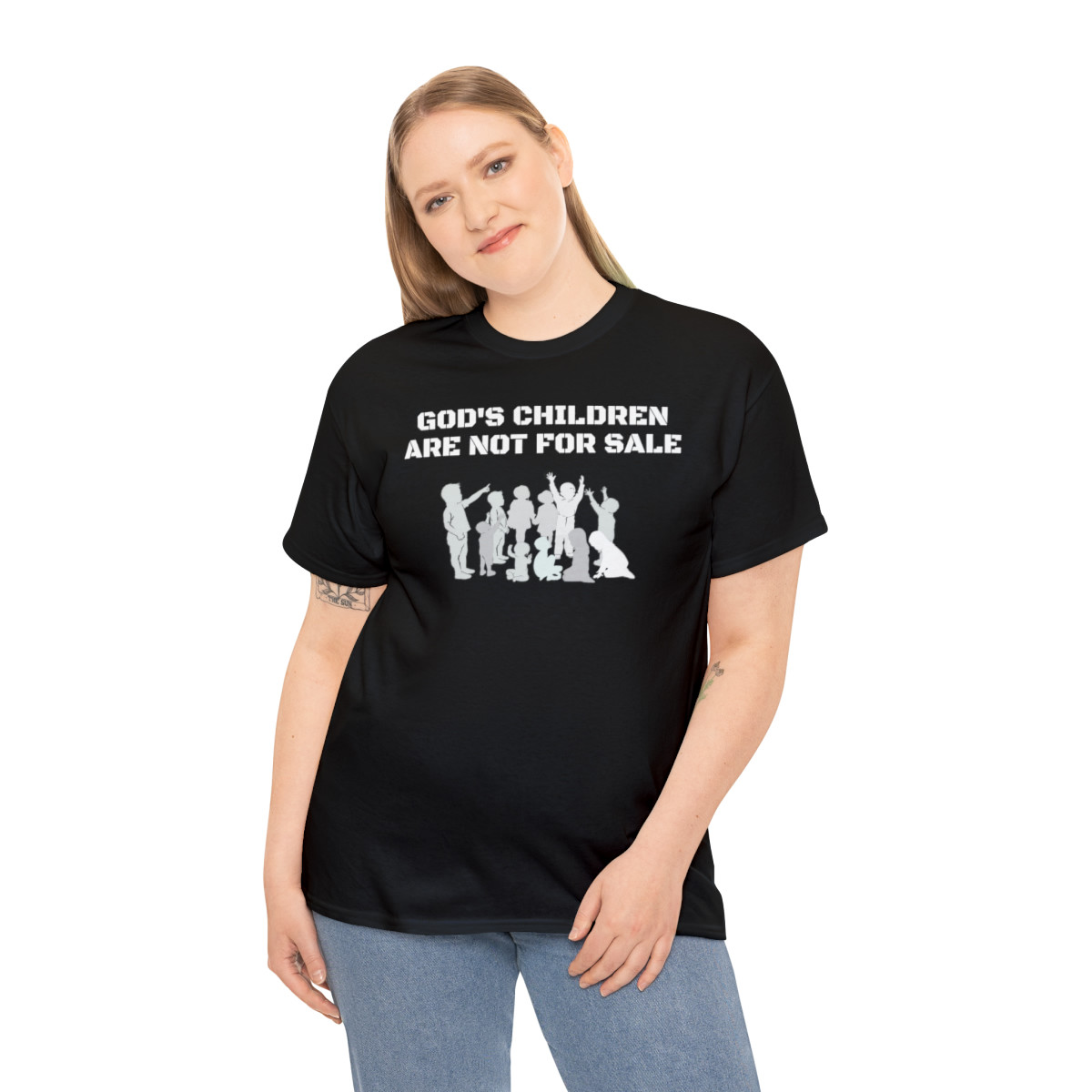 God's Children Are Not For Sale   wht Short Sleeve Tee
