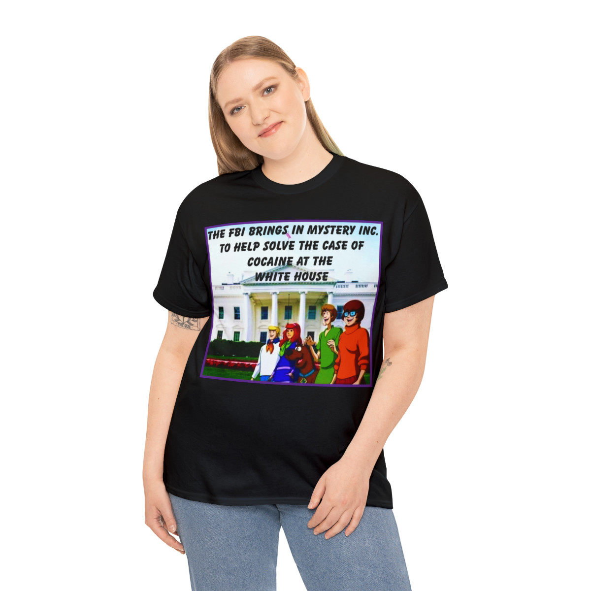 FBI and Scooby Doo To Solve  Cocaine At The White House Unisex Heavy Cotton Tee