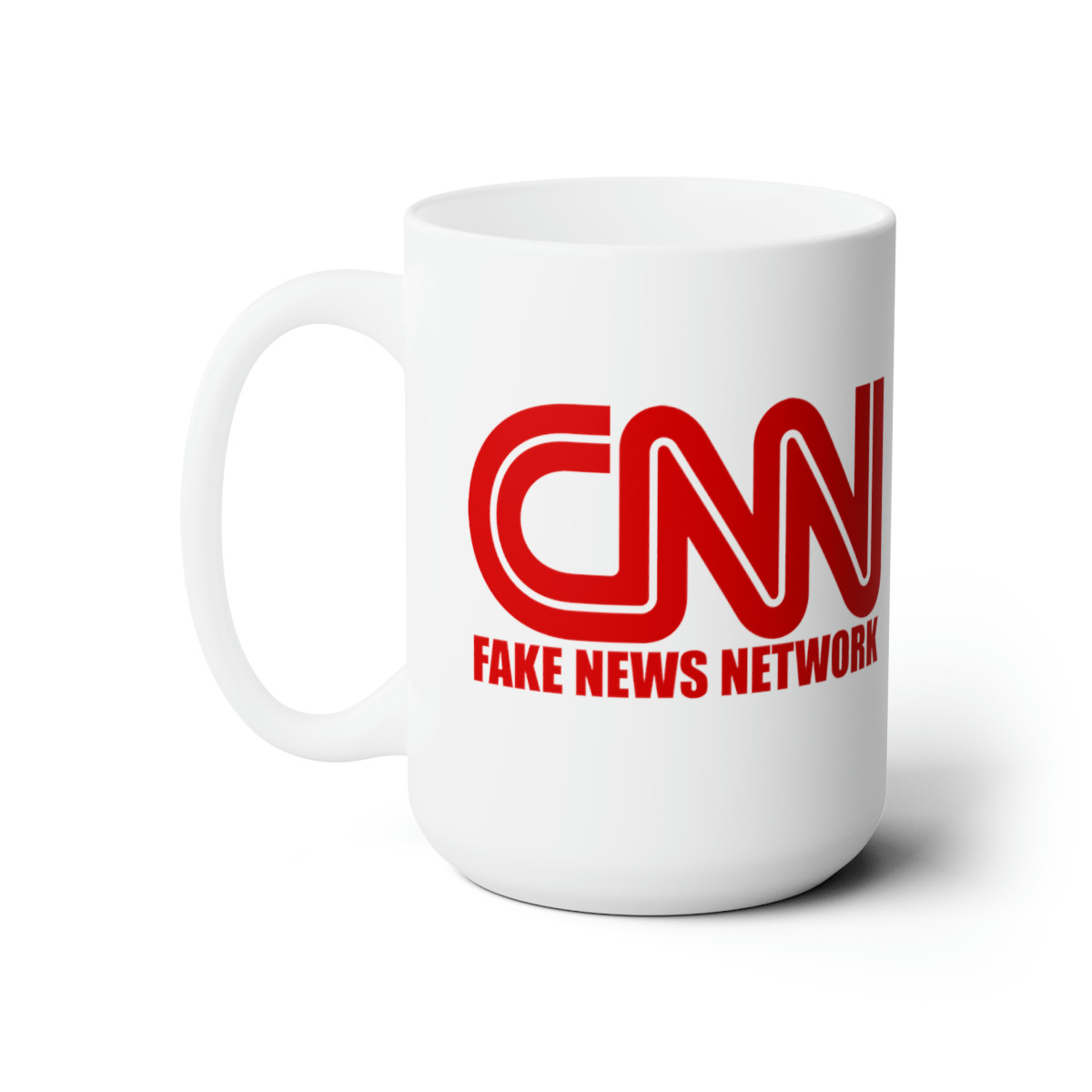 CNN Fake News Network on white Mug 15oz 