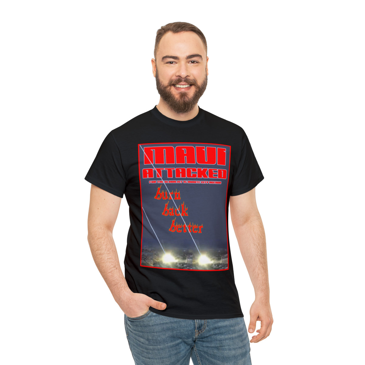 Maui Atttacked by DEW for the Globalist 15 Minute Agenda Short Sleeve Tee