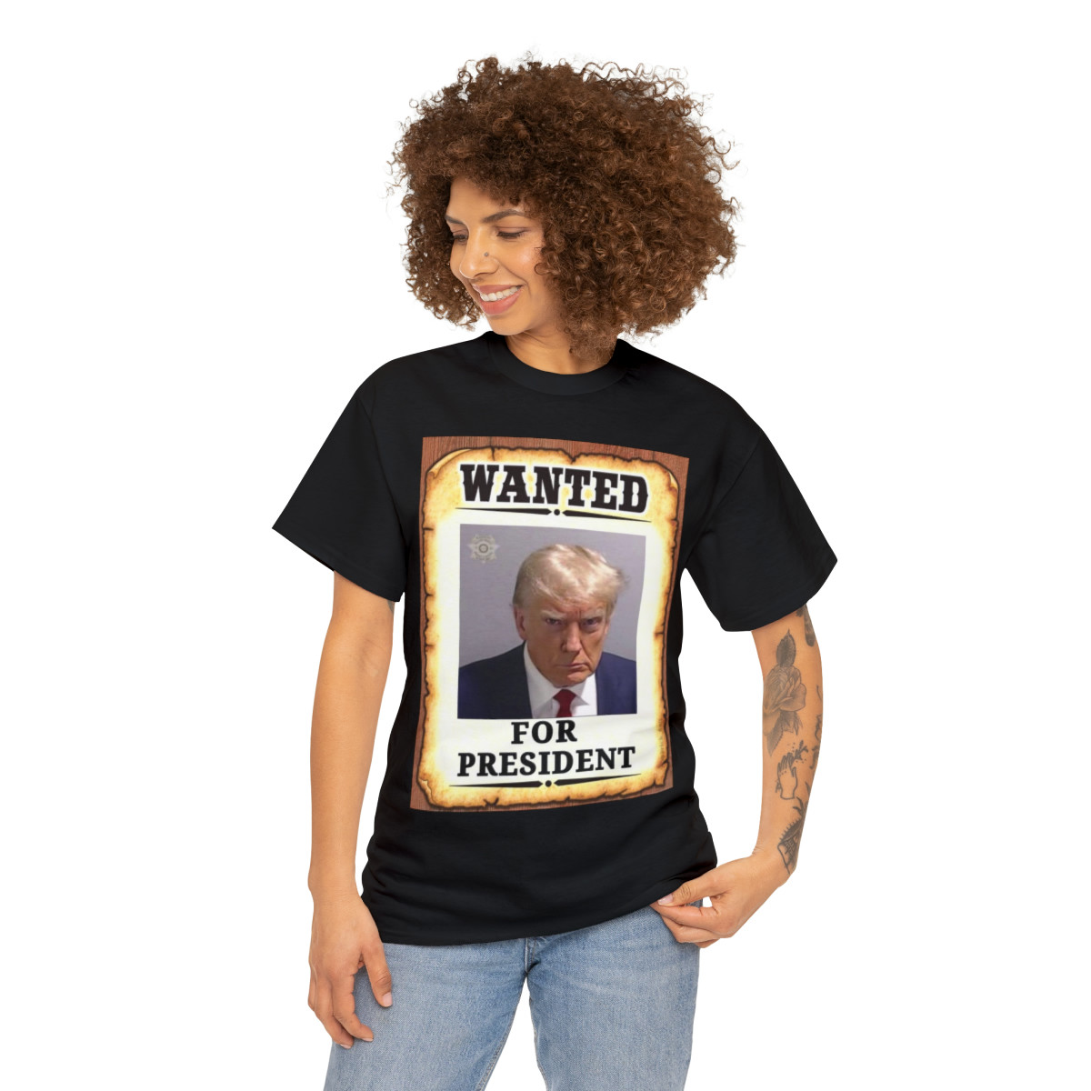 Donald Trump Wanted For President 2024 Unisex Heavy Cotton Tee
