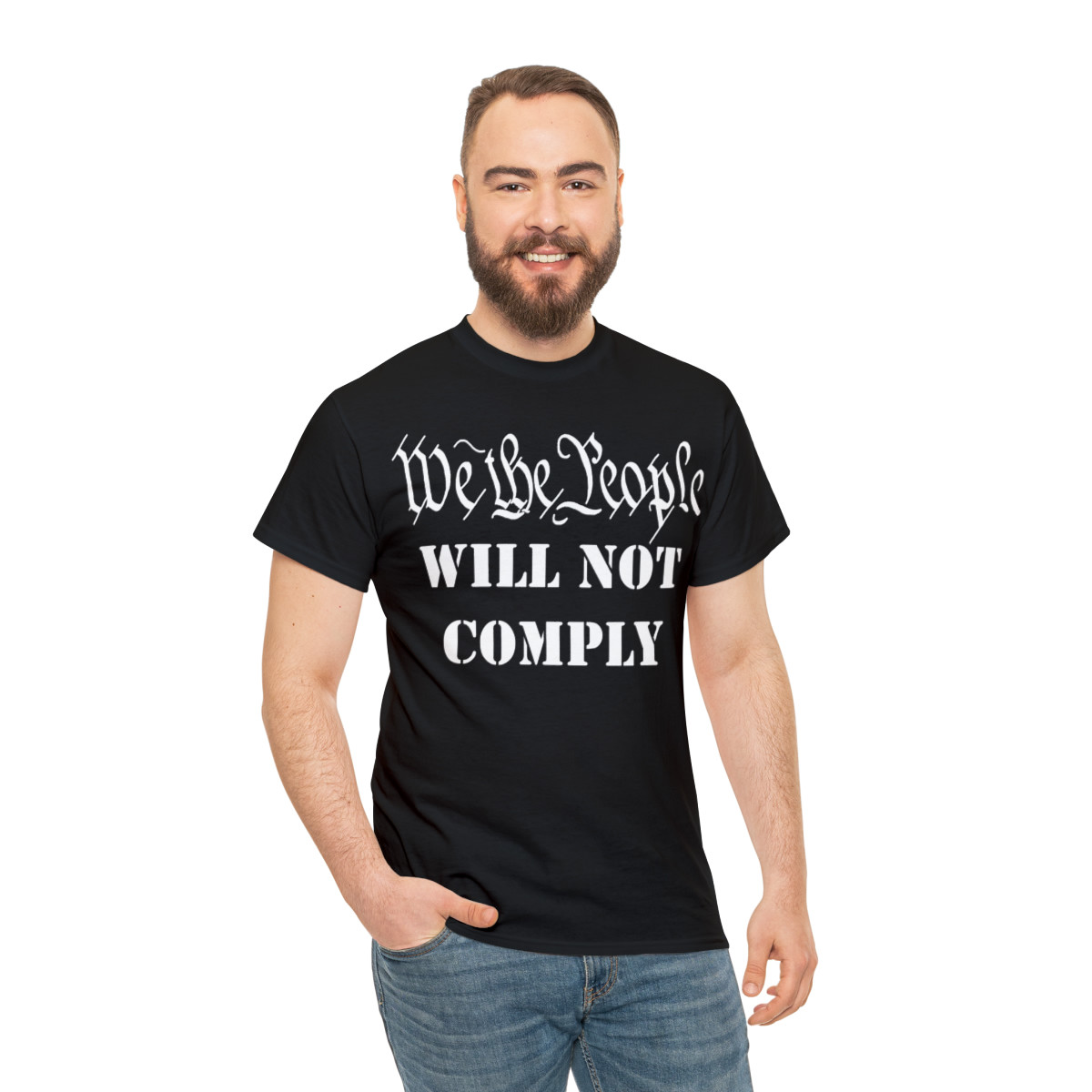 We The People Will Not Comply Unisex Heavy Cotton Tee