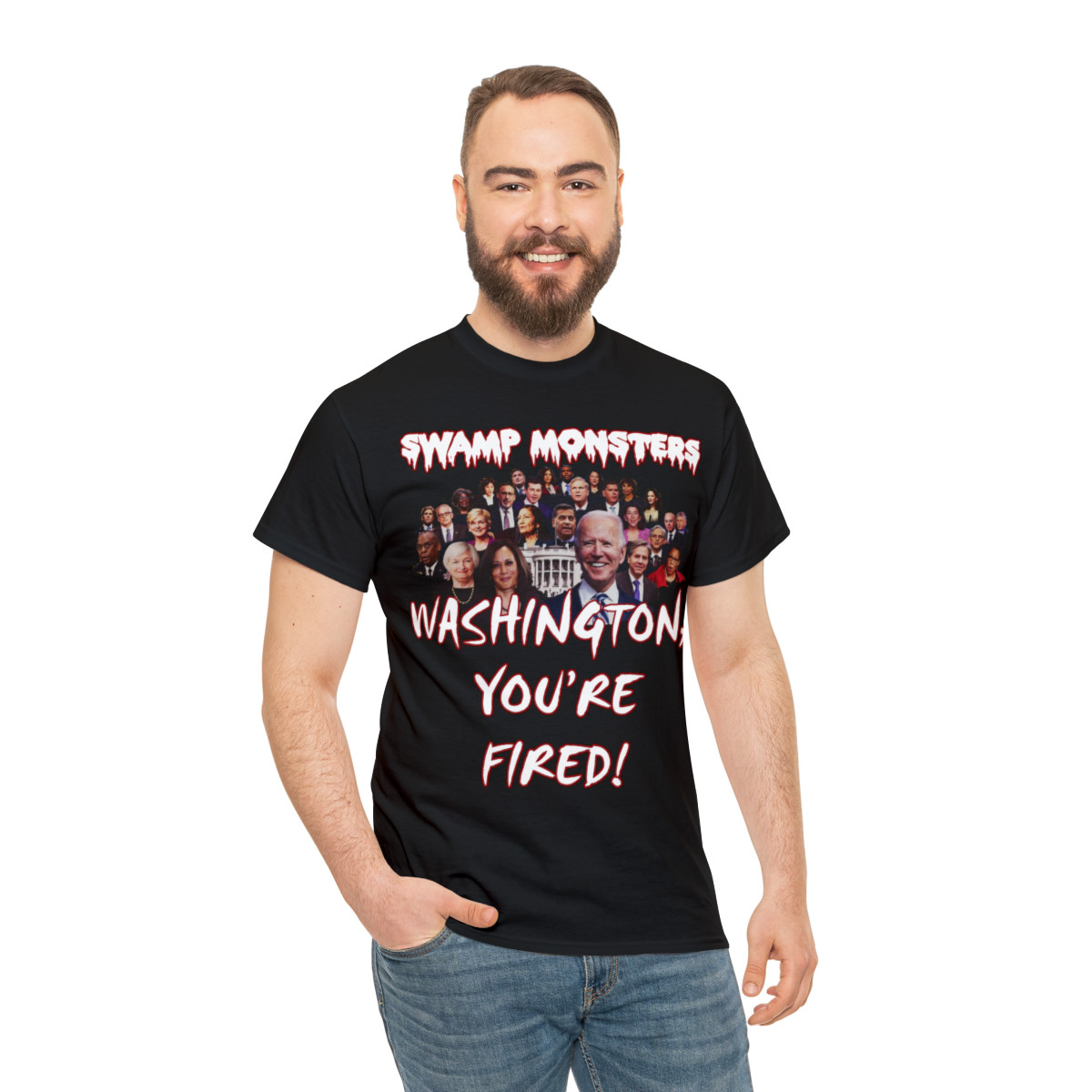 Swamp Monsters Washington You're Fired Unisex Heavy Cotton Tee