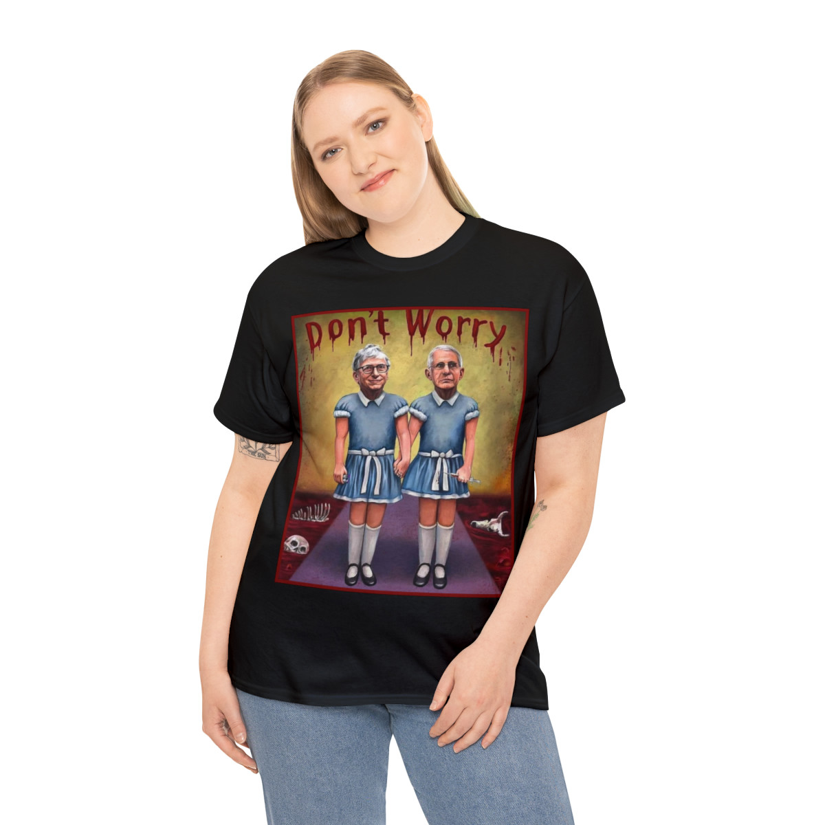 Bill Gates Tony Fauci Don't Worry Short Sleeve Tee