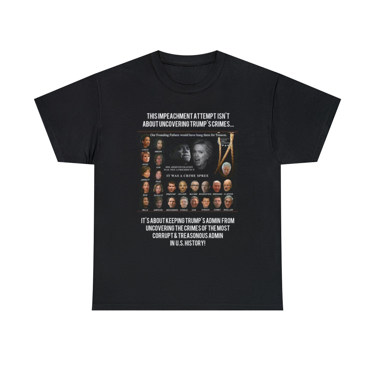 This Impeachment isn't about uncovering Trump's Crimes Unisex Heavy Cotton Tee