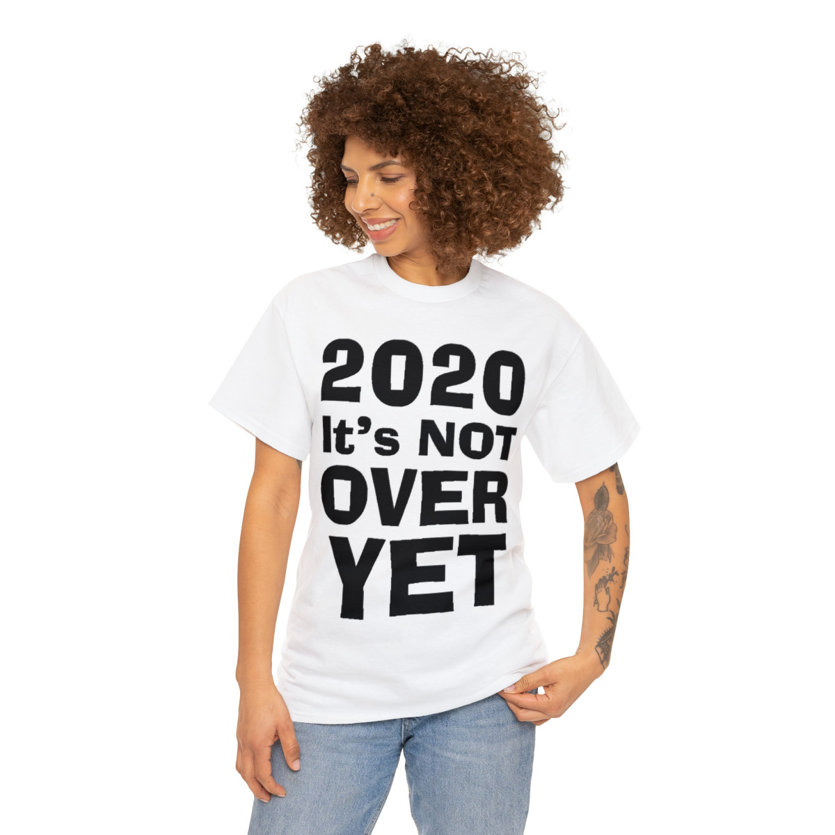 020 It's Not Over Yet blk Unisex Heavy Cotton Tee