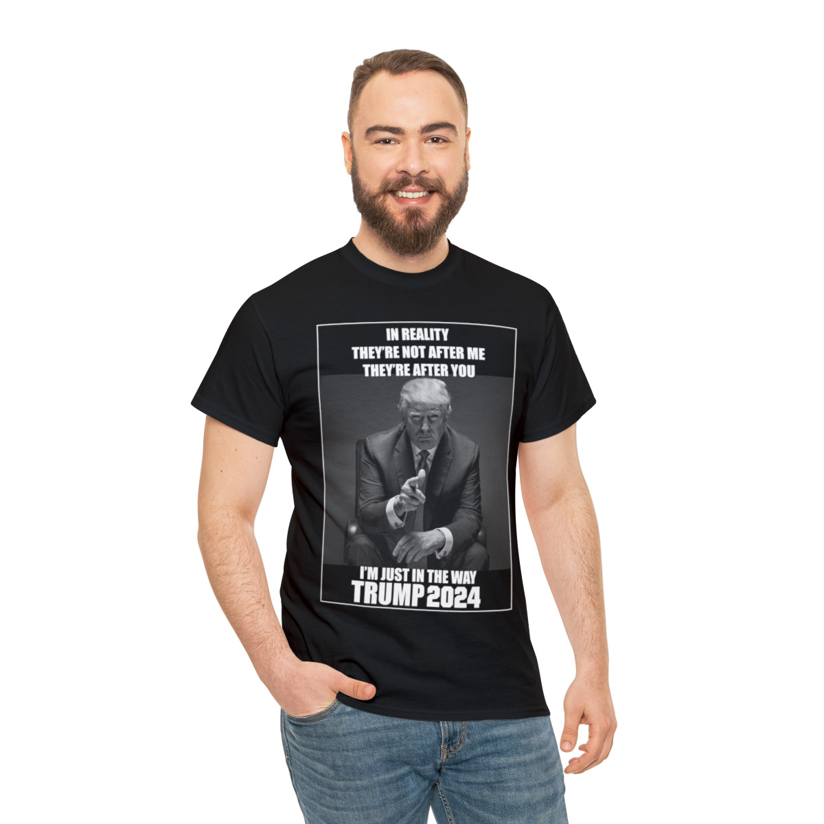 I'm Just In The Way They're after You Trump 2024   Men's Short Sleeve Tee