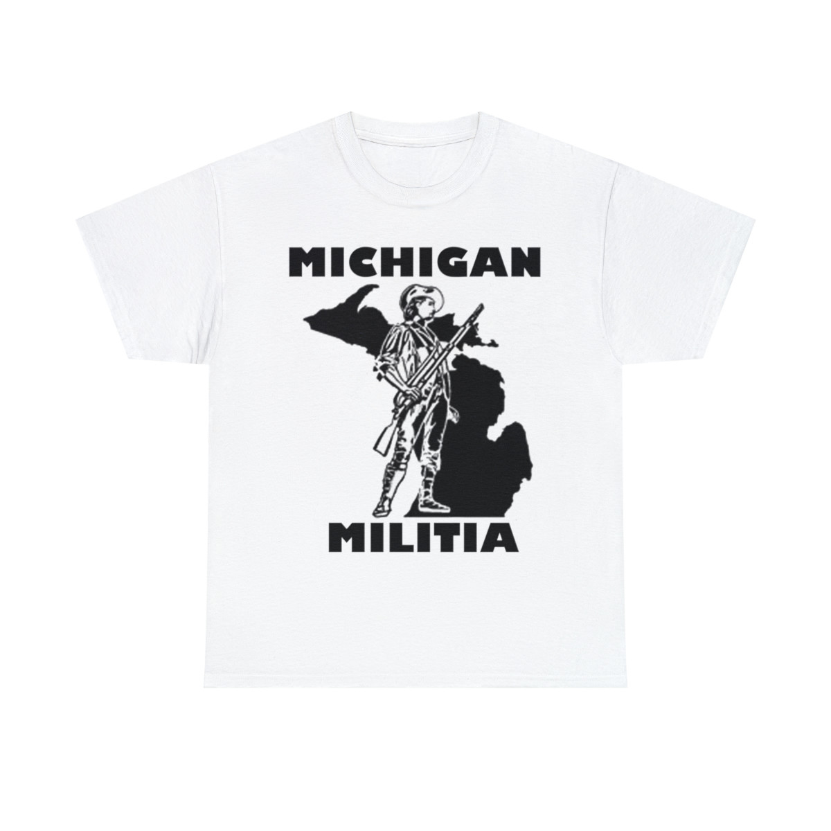 Michigan Militia  Black Short Sleeve Tee