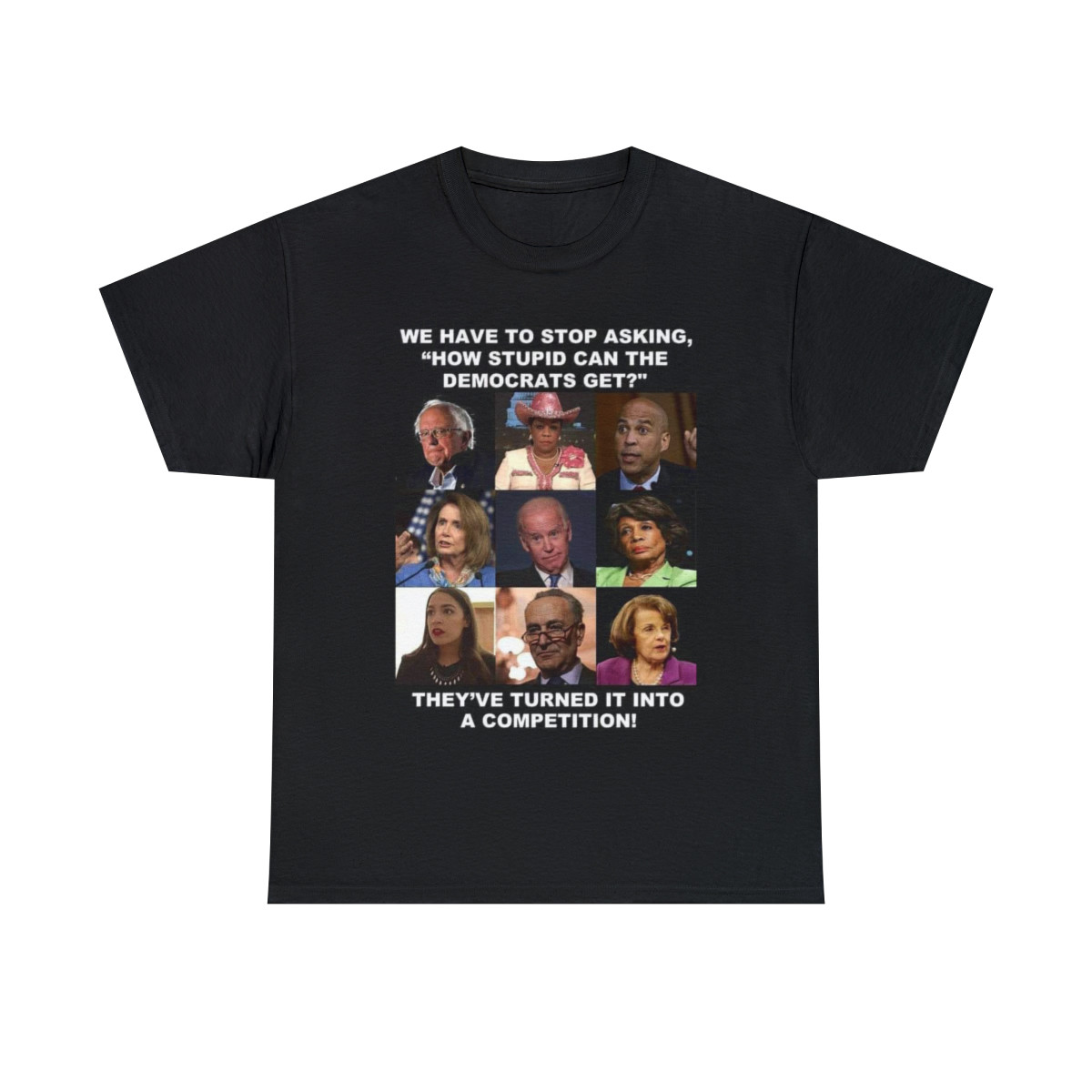 Stop Asking How Stupid Can Democrats Get? Trump Men's Short Sleeve T Shirt