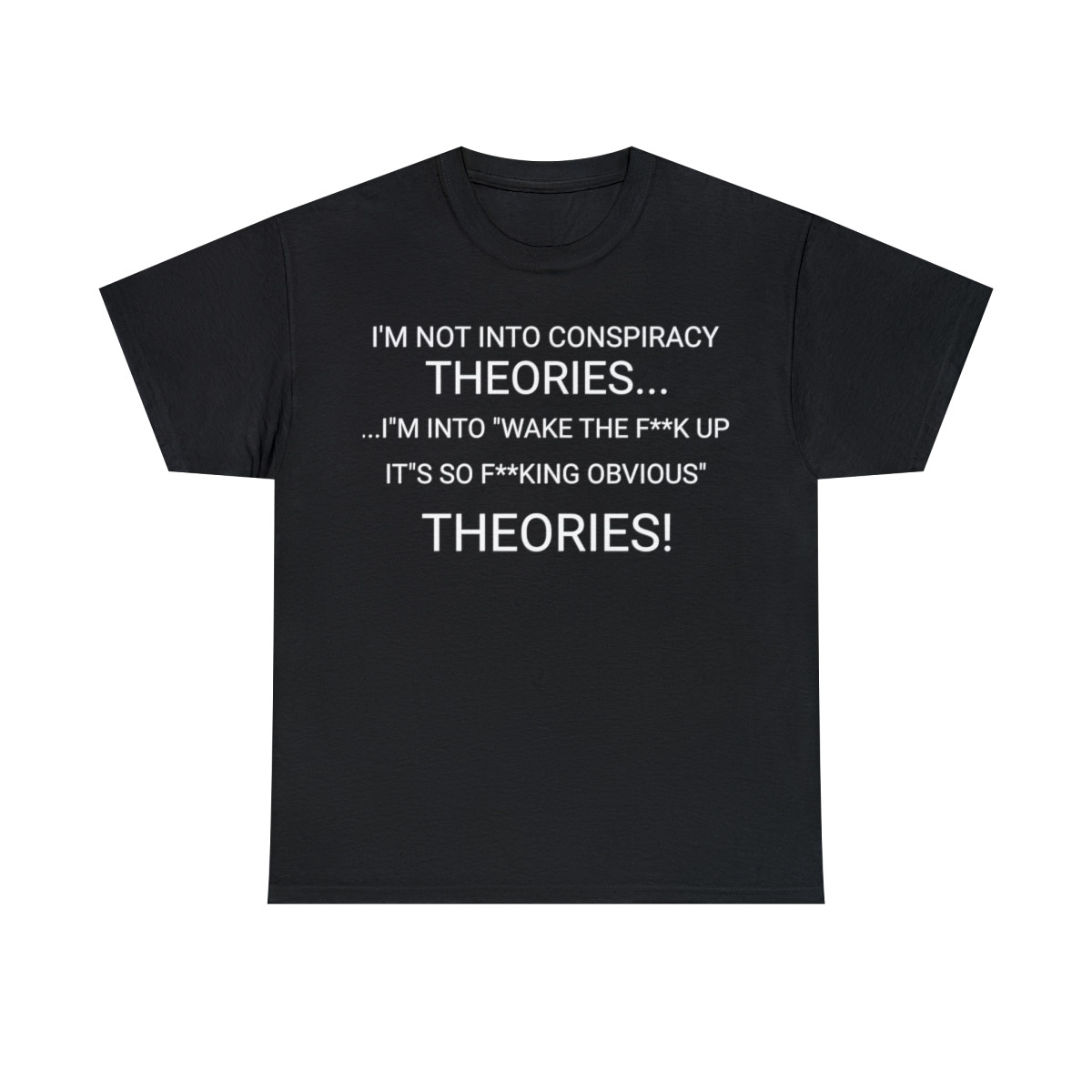 I'm not into conspiracy theories... Unisex Heavy Cotton Tee