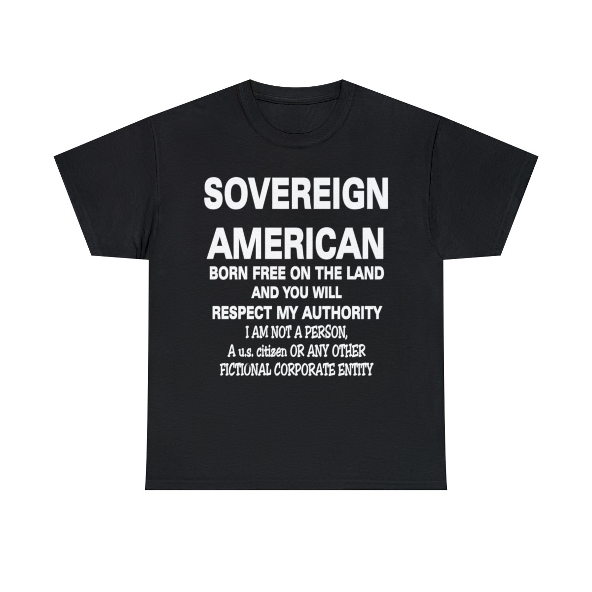 Sovereign American Born Free on the land Unisex Heavy Cotton Tee