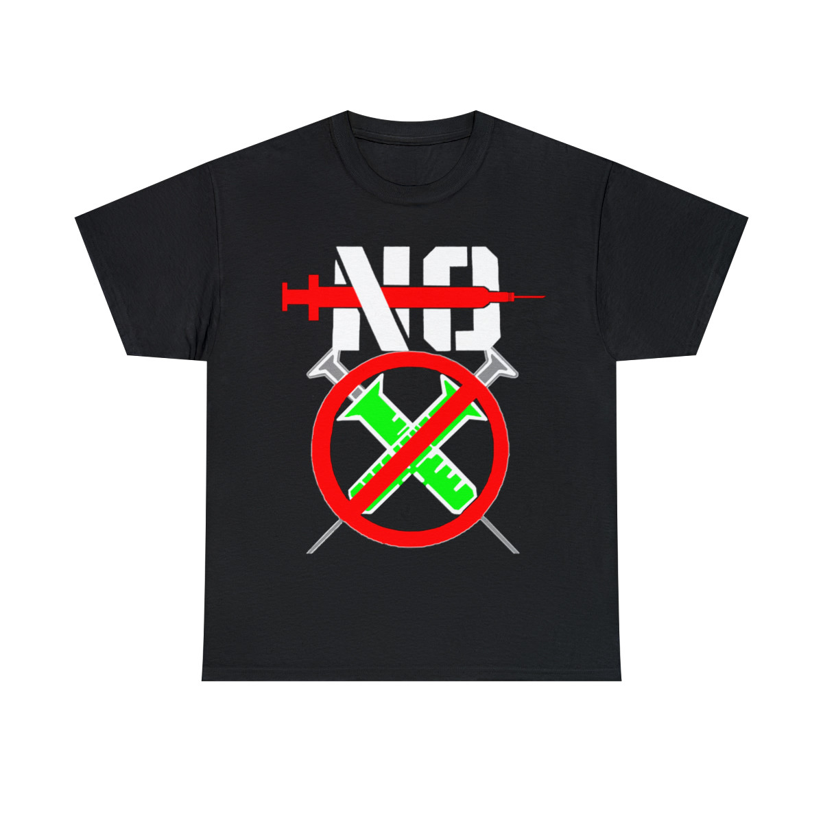 No Jab no injections no vaccines Short Sleeve Tee