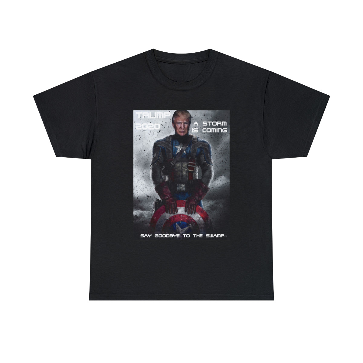 Captain America TRUMP TRAIN 2020 Re Elect  Unisex Heavy Cotton Tee