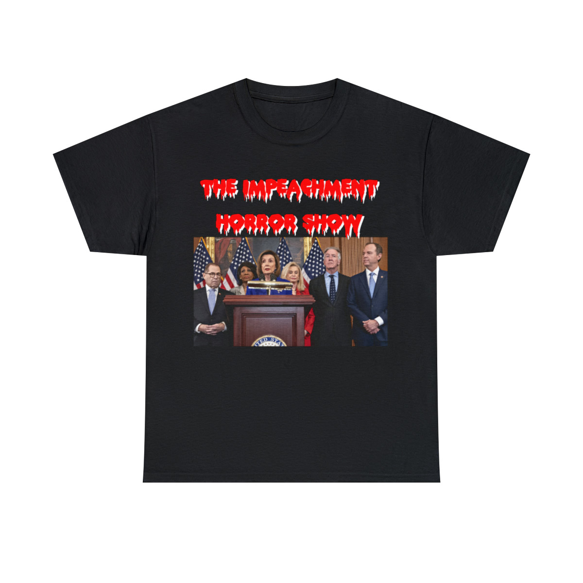 The Impeachment Horror Show  Unisex Heavy Cotton Tee