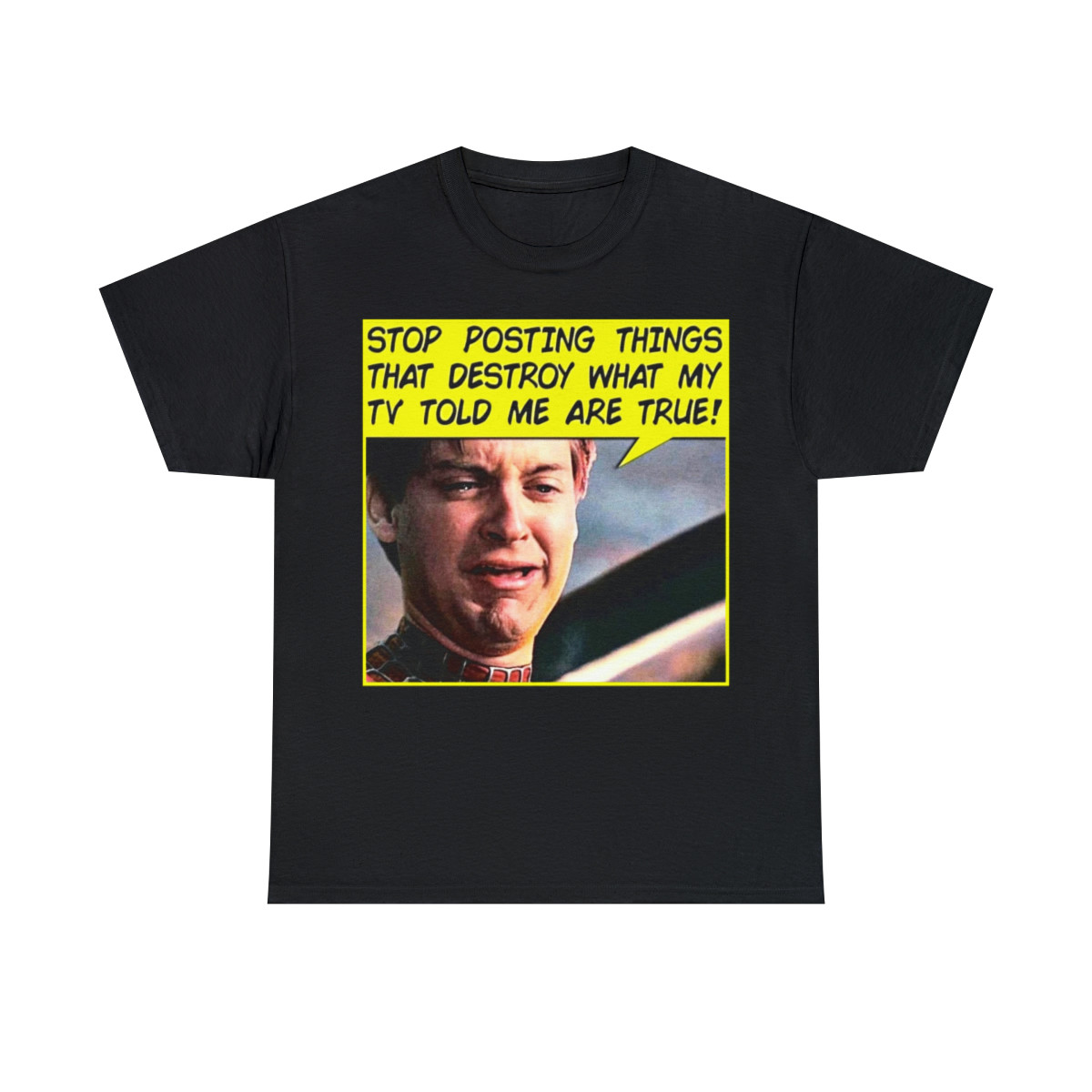 Stop posting things that destroy what my tv told me are true Short Sleeve Tee