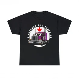 I support the  Truckies Fighting for Freedom across Canada Sleeve Tee