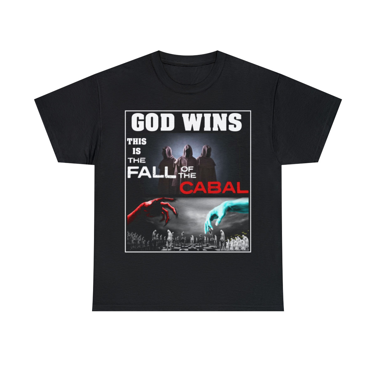 God Wins This is the fall of the cabal Men's Short Sleeve Tee