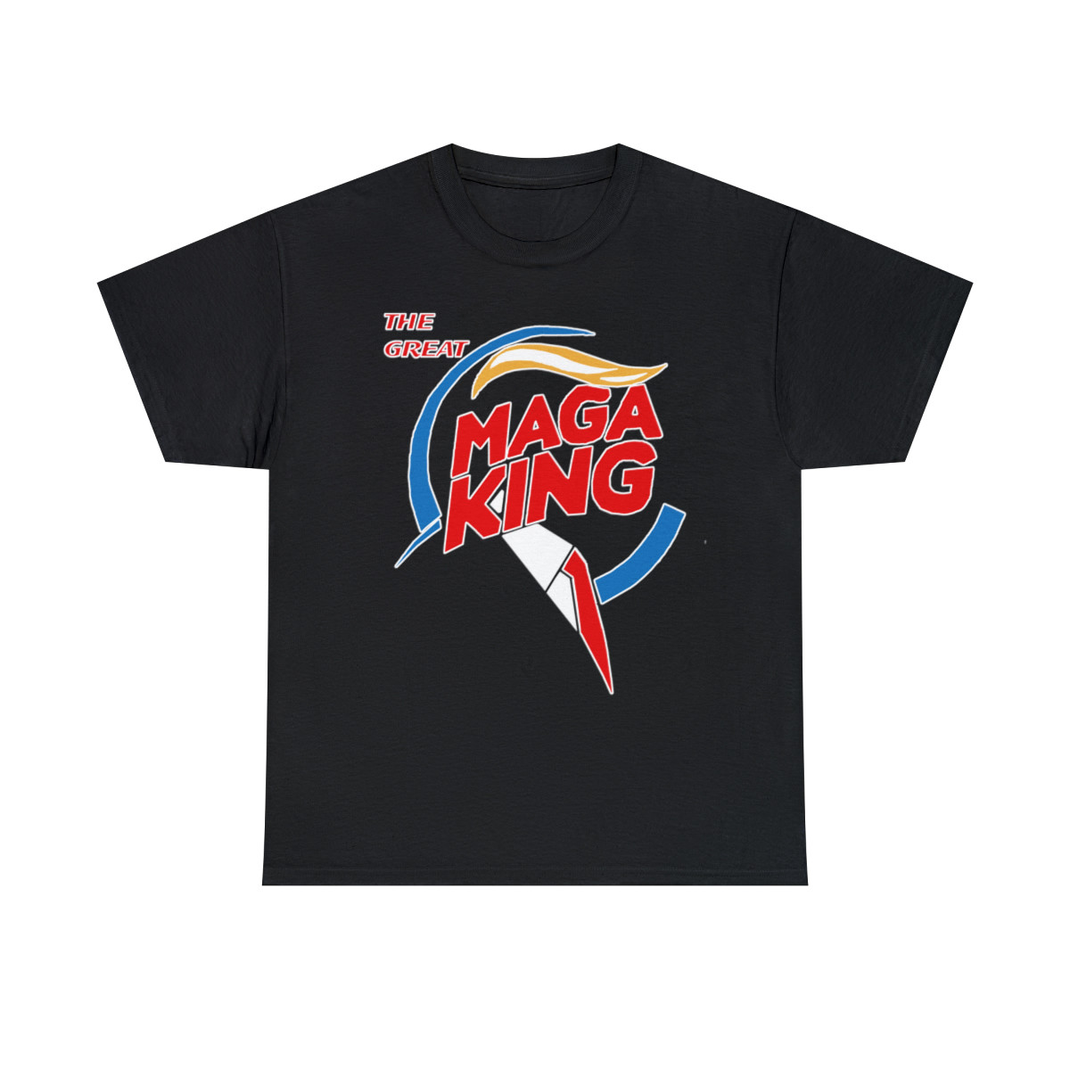 The Great MAGA KING Trump sihouette  Men's Short Sleeve Tee