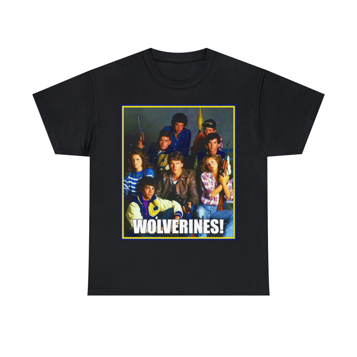 Iconic 80s movie classic Red Dawn Wolverines Militia Men's Short Sleeve Tee