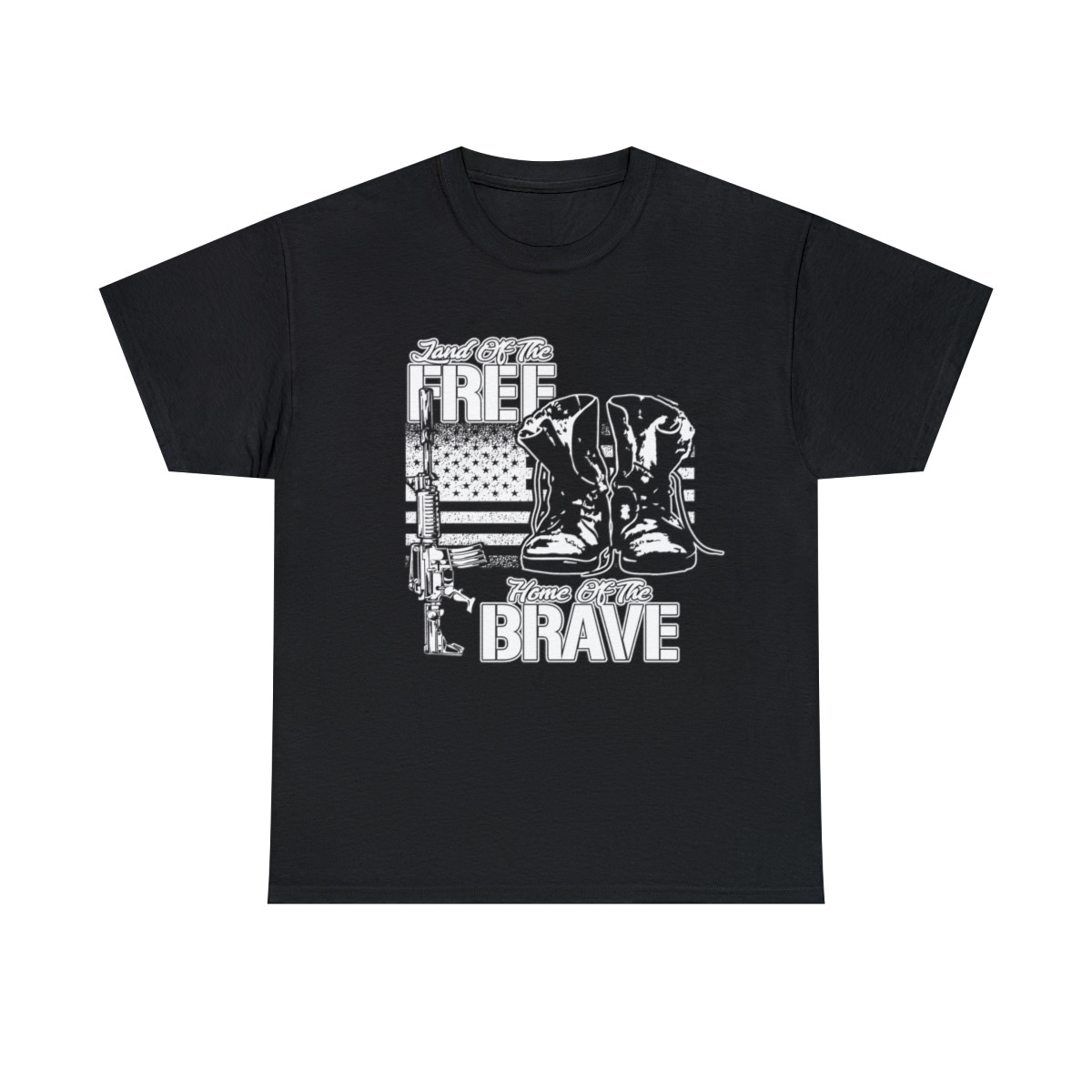 Land of the Free and Home of the Brave Men's Short Sleeve Tee