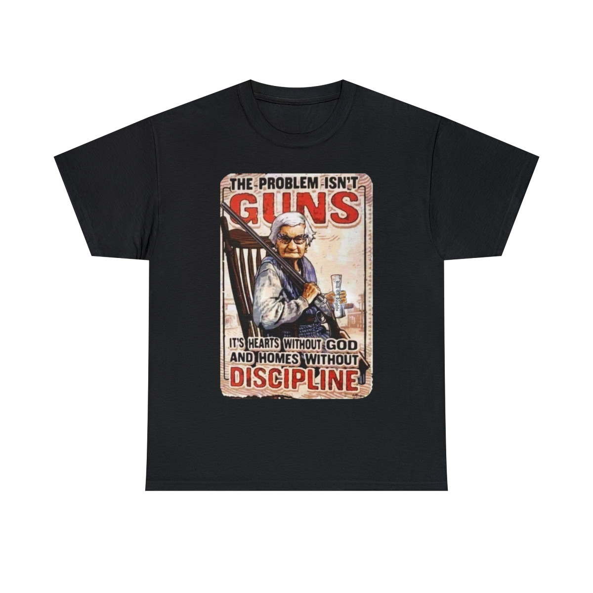 The problem isn't guns it's discipline  Men's Short Sleeve Tee