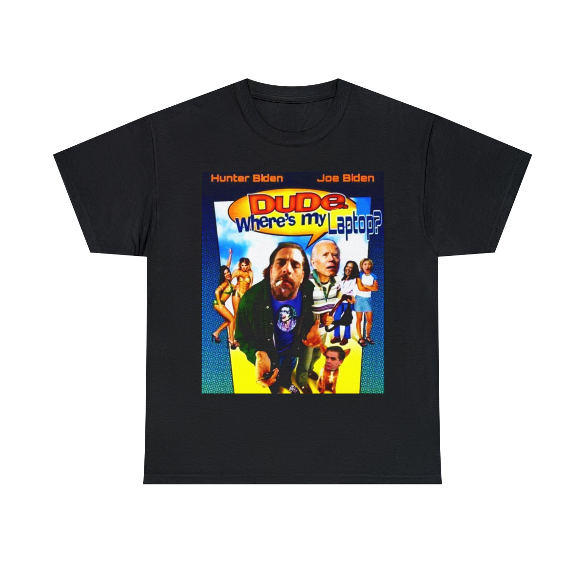 Hunter Biden Dude where's my laptop?  Men's Short Sleeve Tee