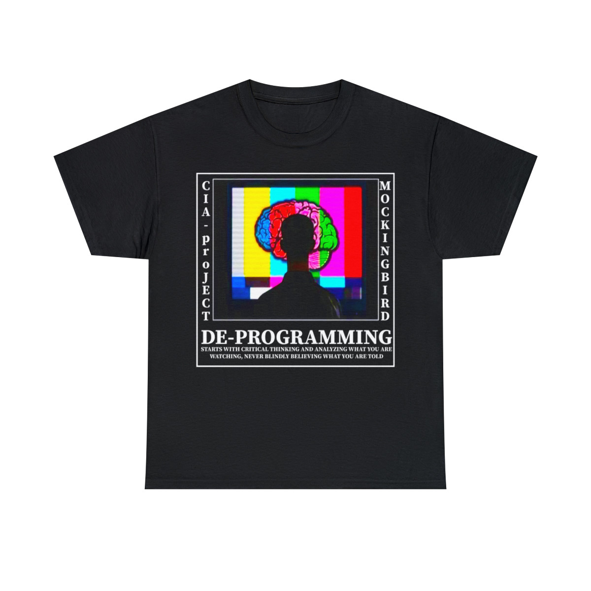 De- Programing Project  Mockingbird Unisex Heavy Cotton Tee