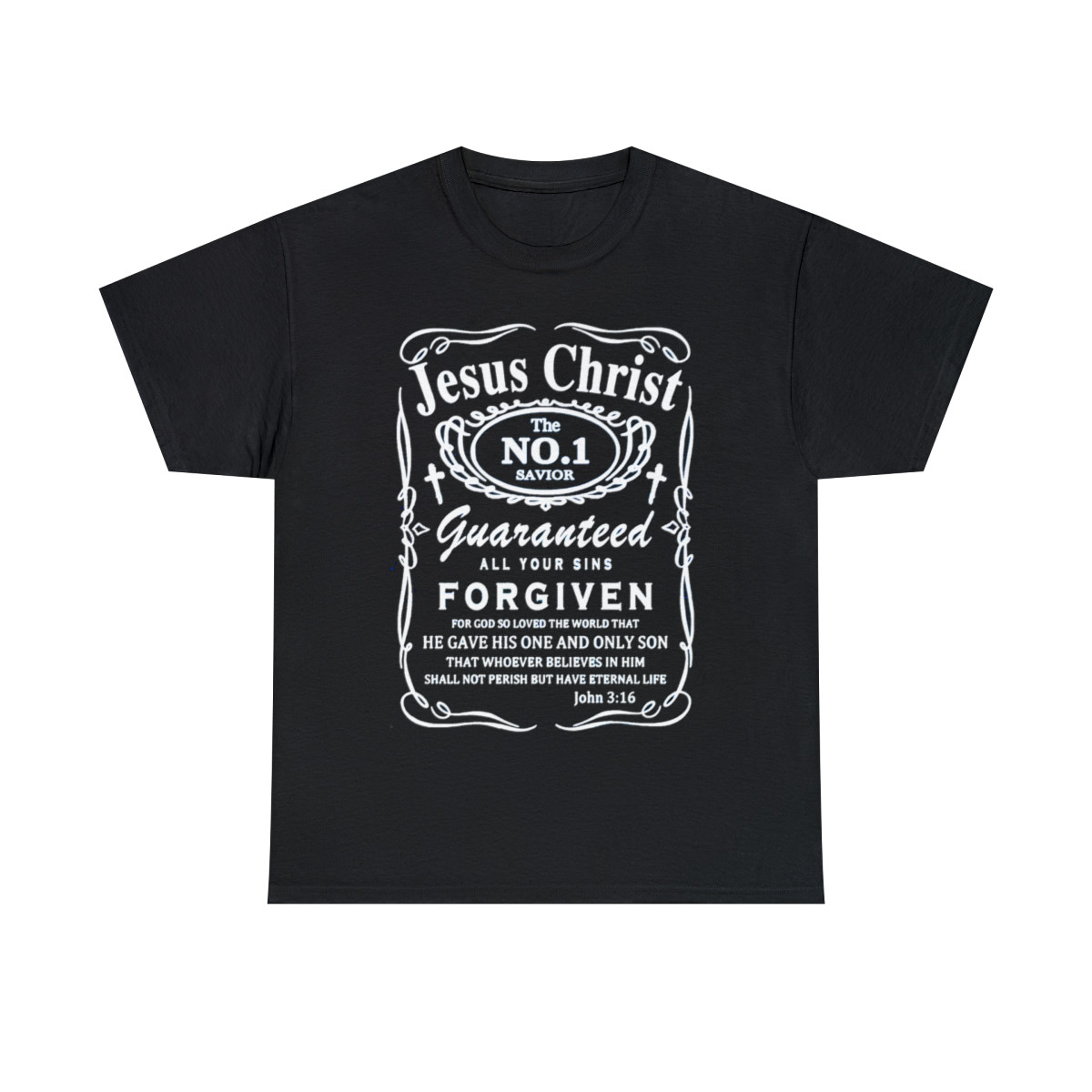 Jesus Christ Number 1 savior Job 3:16  Men's Short Sleeve Tee