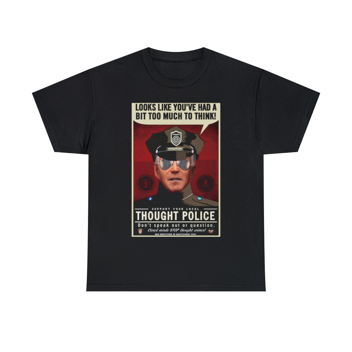 Thought Police Joe Biden  Short Sleeve Tee