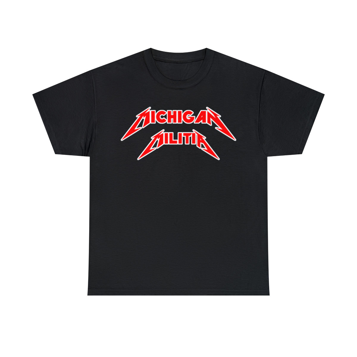 Michigan MILITIA Metallica Style Short Sleeve Tee