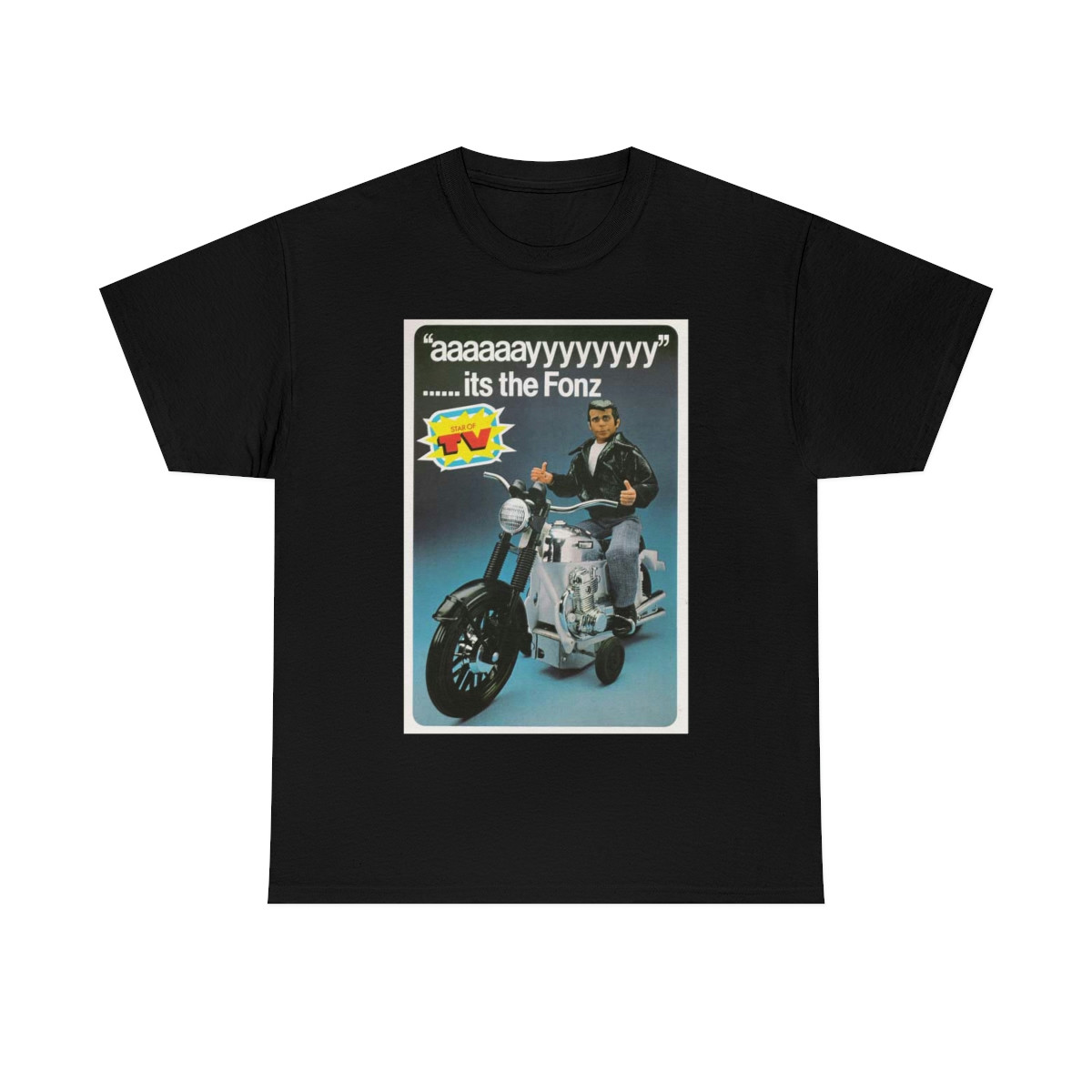 Happy Days Mego Fonzie Toy Men's Short Sleeve Tee