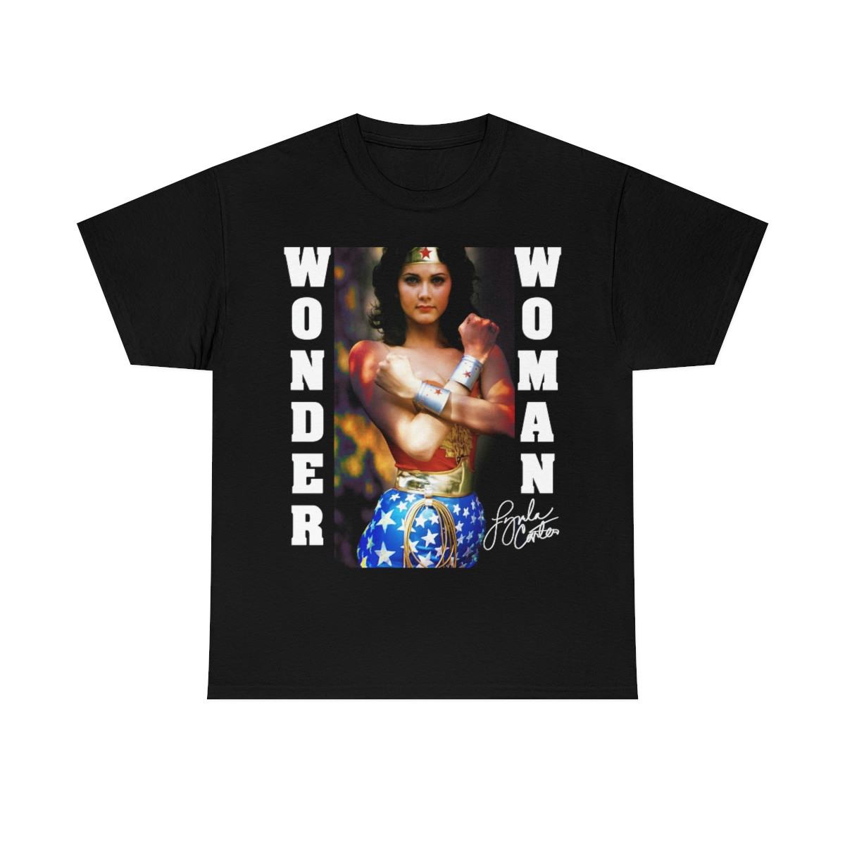 Wonder Woman Lynda Carter from the 70s tv show Unisex Heavy Cotton Tee