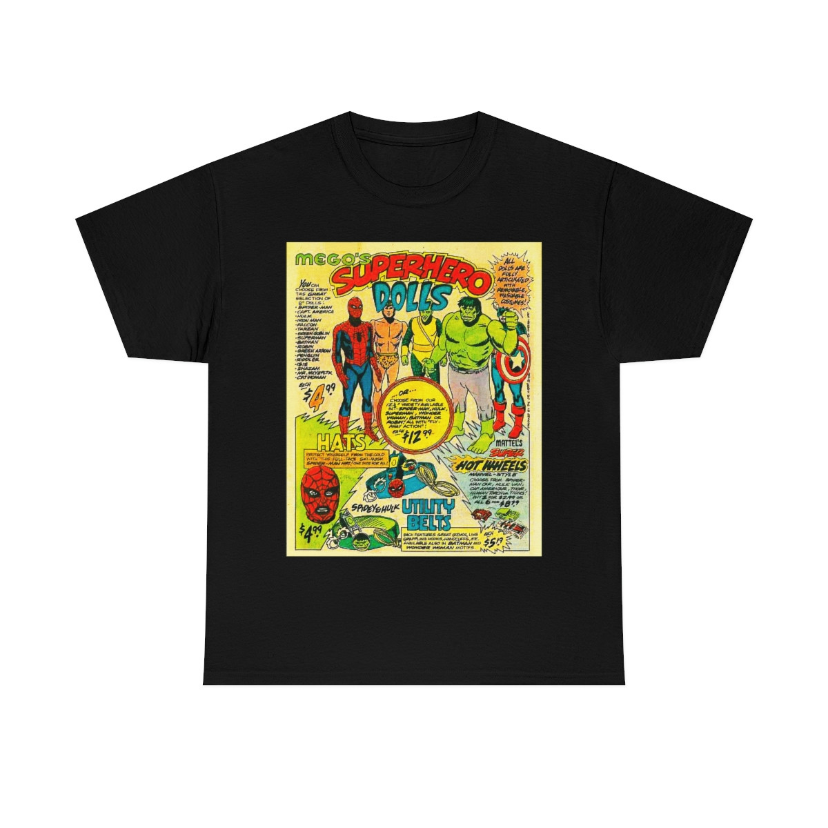 Mego Superhero dolls ad retro mid 70's Short Sleeve Tee