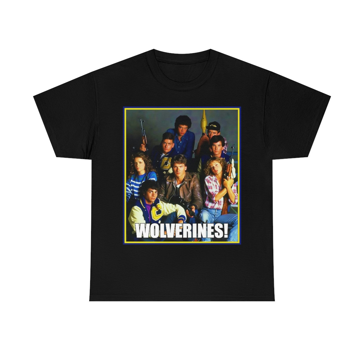 Iconic 80s movie classic Red Dawn Wolverines Militia Men's Short Sleeve Tee