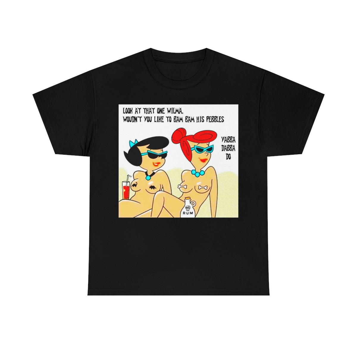 Flintstones at the beach Betty and Wilma Short Sleeve Tee