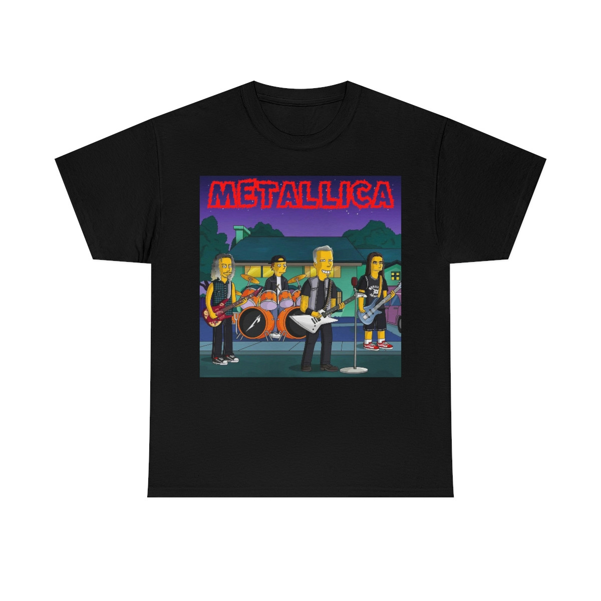 The Simpsons Metallica Short Sleeve Tee