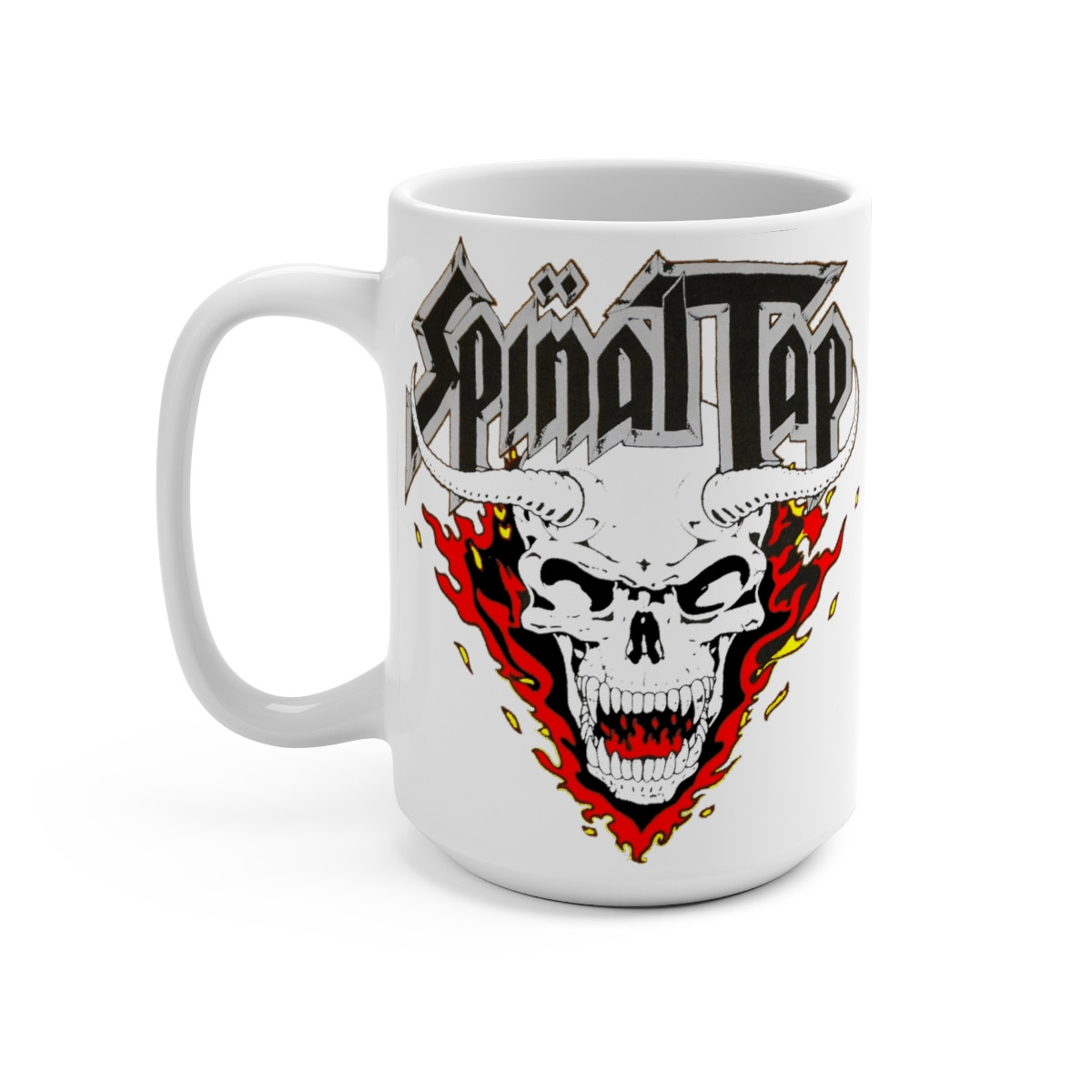 Spinal Tap Skull n flames Mug 15oz