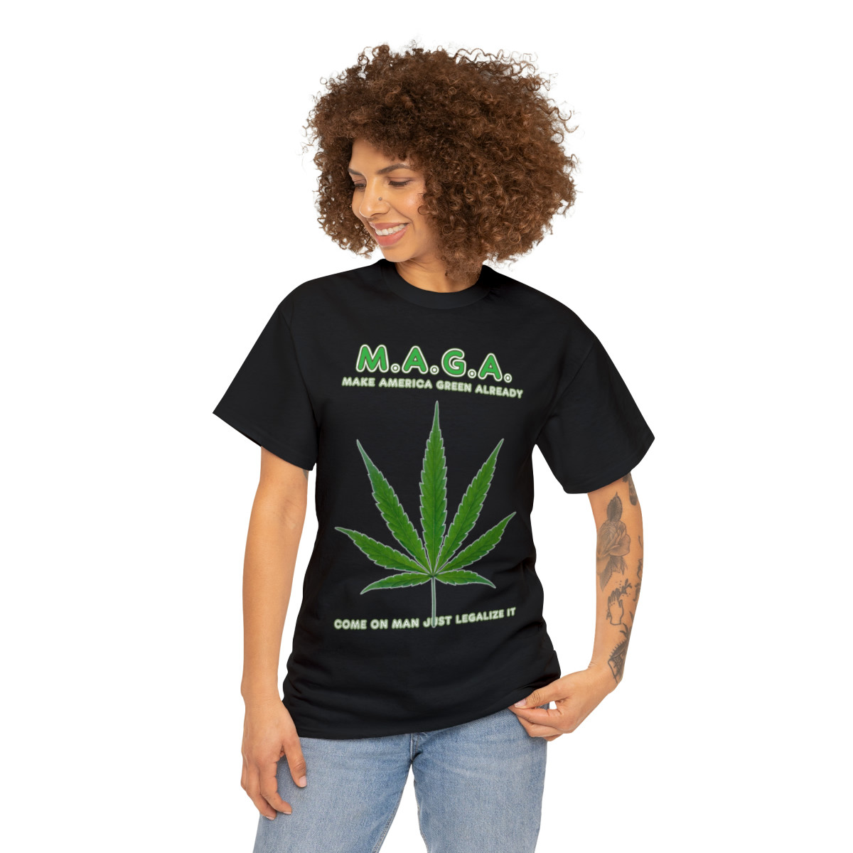 MAGA Make America Green Already Legalize It Unisex Heavy Cotton Tee