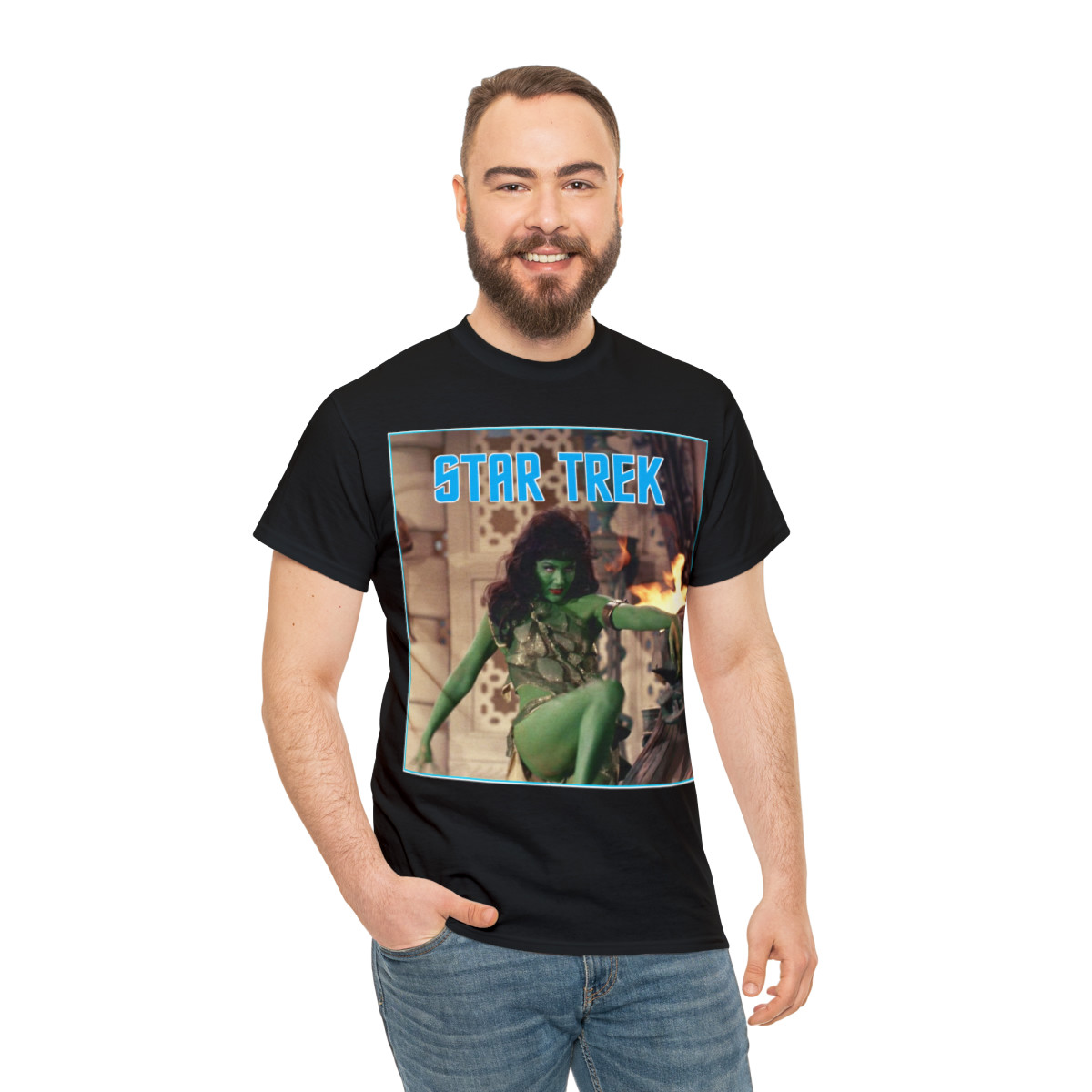 STAR TREK TOS Veena Orion Slave Girl Mental Patient Unisex Heavy Cotton Tee