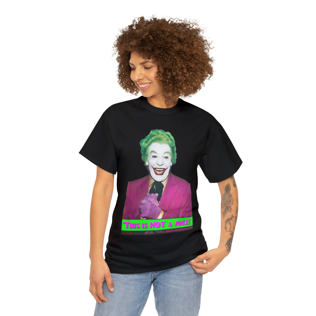 BATMAN 1966 TV Show The Joker Headshot Men's Short Sleeve T Shirt