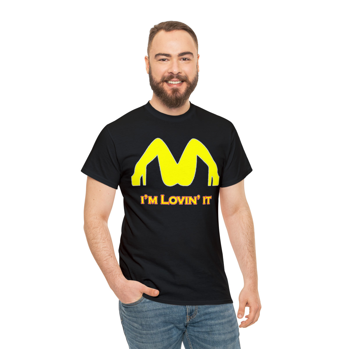 I'm Lovin' it 1wht McDonalds Stripper leg arches Men's Short Sleeve T Shirt