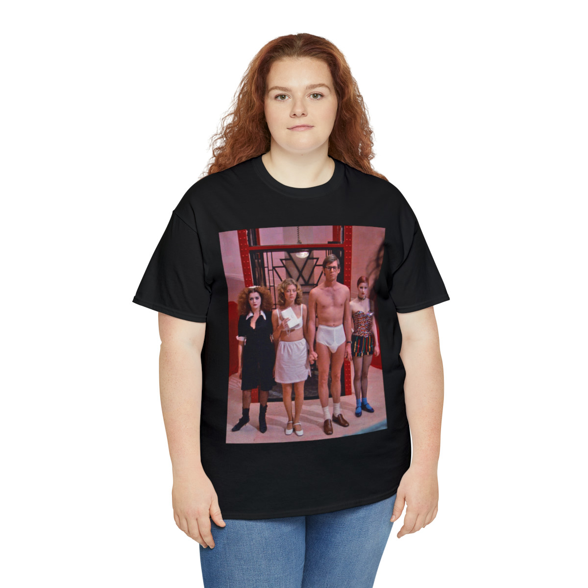 Rocky Horror Picture Show Brad, Janet, Columbia Magenta Short Sleeve Tee